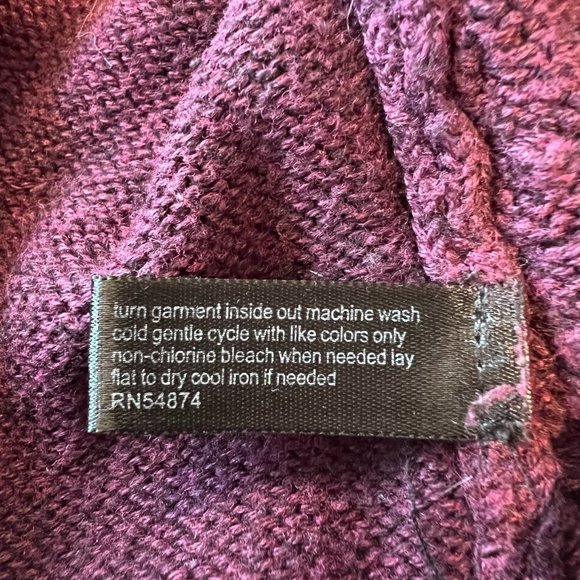 The Limited Pullover Sweater Sz XL Purple Cotton Blend Crew Neck Eggplant - Picture 4 of 11